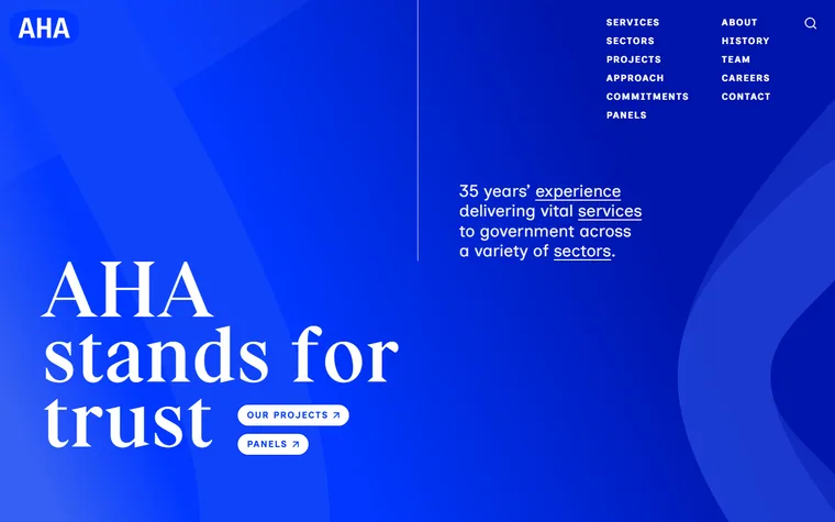 Aha homepage