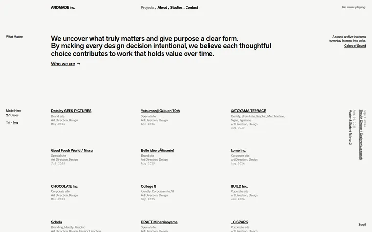 ANDMADE homepage