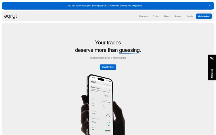 Aqryl homepage