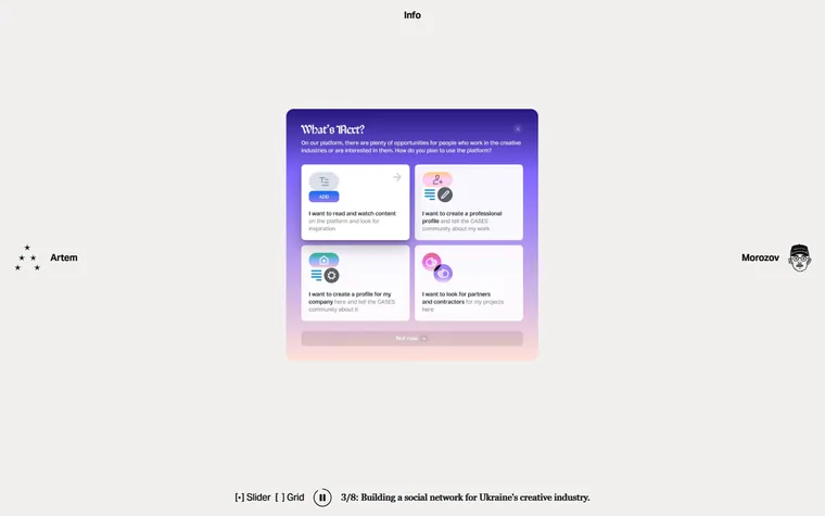 Artem homepage