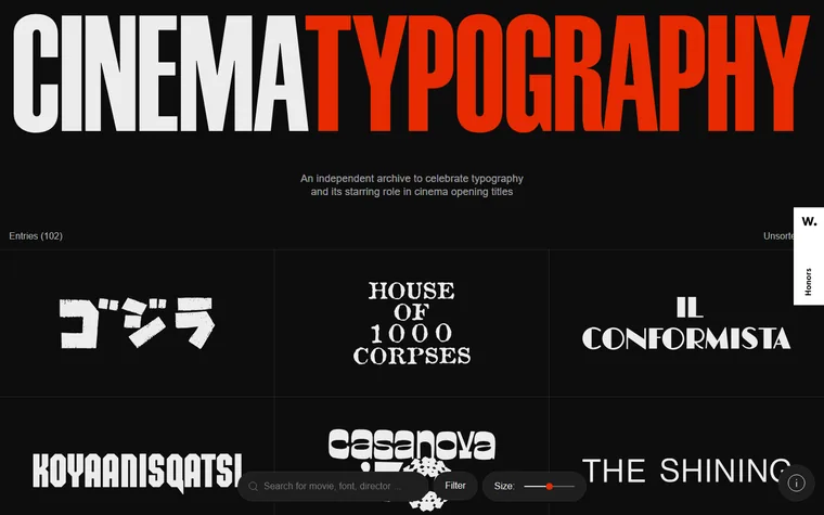 Cinematypography homepage