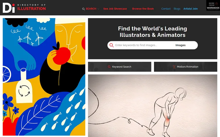 Directory of illustration homepage