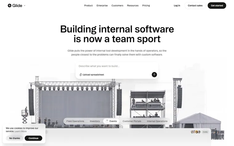 Glide homepage