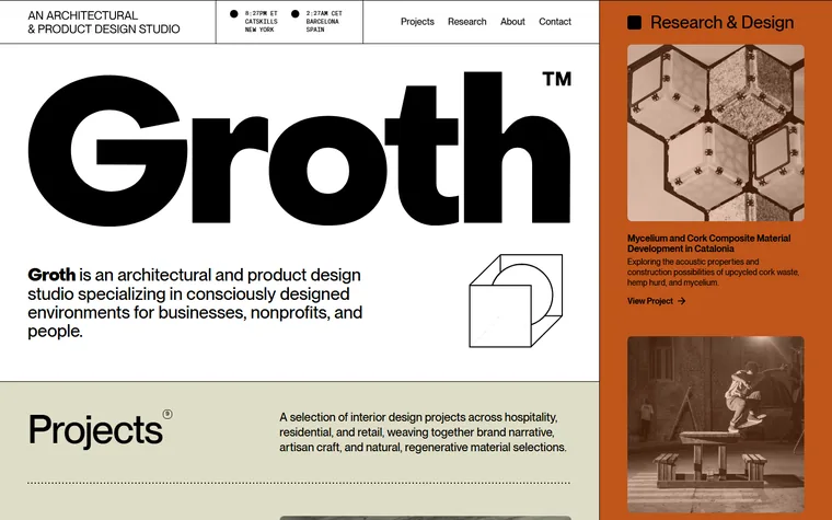 Groth homepage