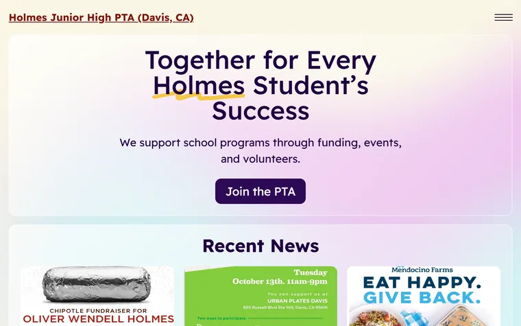 Holmesjrhighpta homepage