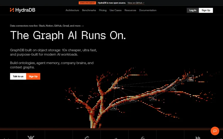 Hydradb homepage