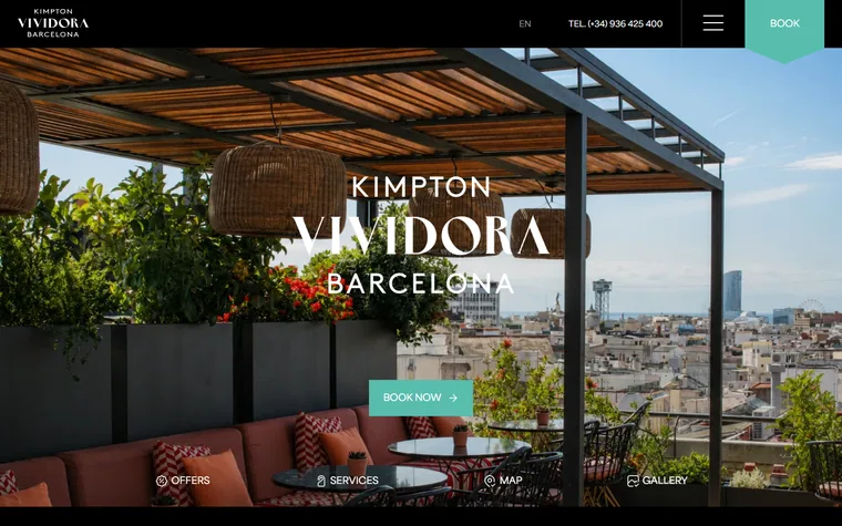 Kimptonvividorahotel homepage