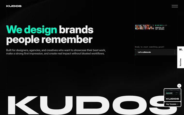 Kudos homepage