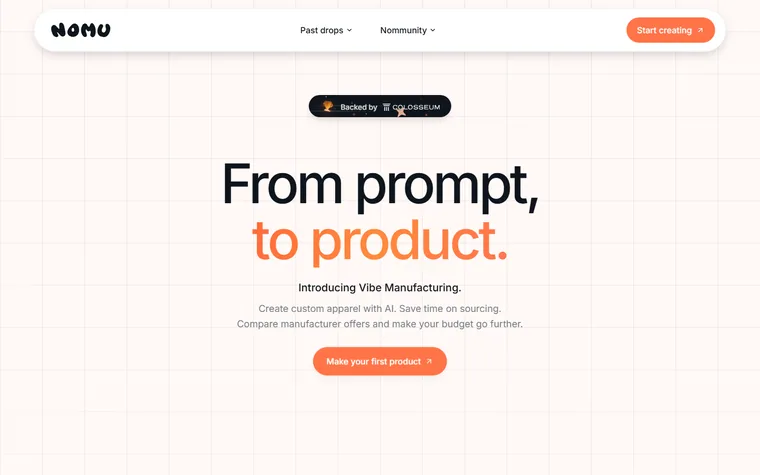Nomu homepage
