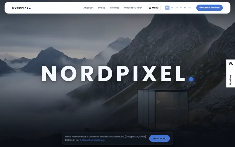 Nordpixel homepage