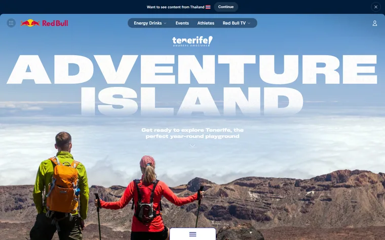 Redbull homepage