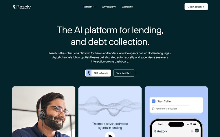 Rezolv homepage