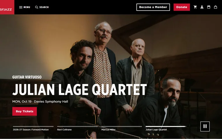 Sfjazz homepage