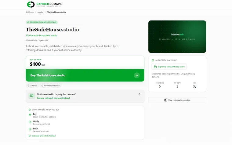 Thesafehouse homepage