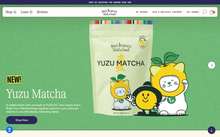 Twoleavestea homepage