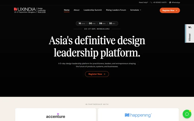 Ux India homepage