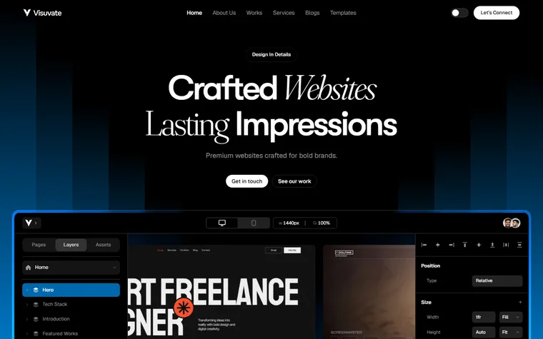 Visuvate homepage