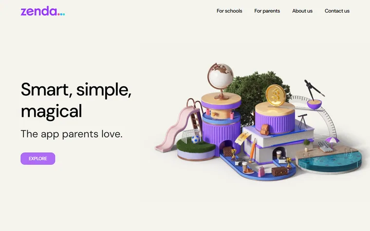 Zenda homepage